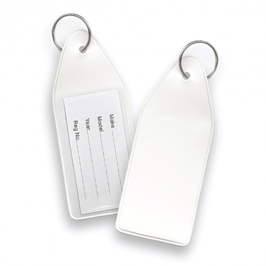 White Vinyl Key Tags